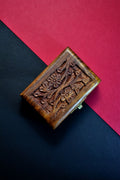 Carved wooden box