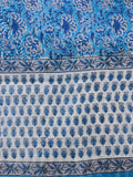 Blue and white block printed cotton cloth